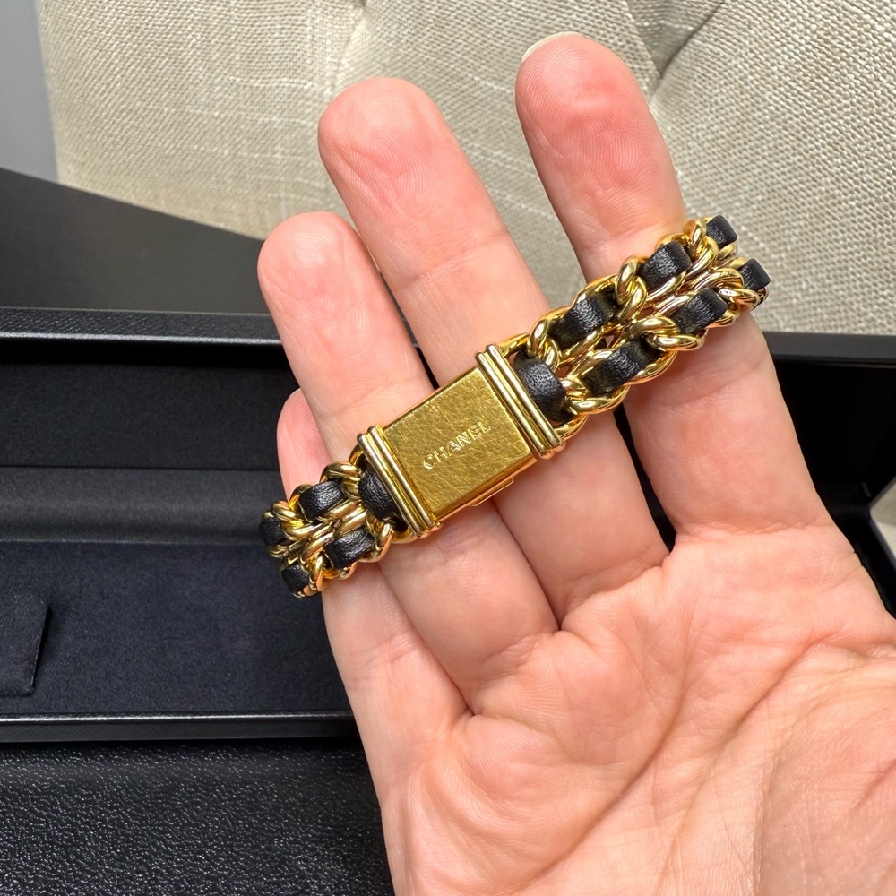 Authentic CHANEL Premiere watch gold black size L - Picture 7 of 14